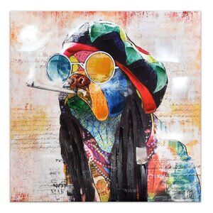 Print 'Rasta Pop Art French Bulldog Art Cavas Print